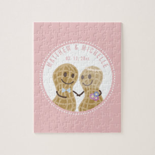 Funny I'm Nuts About You Happy Wedding Anniversary Jigsaw Puzzle