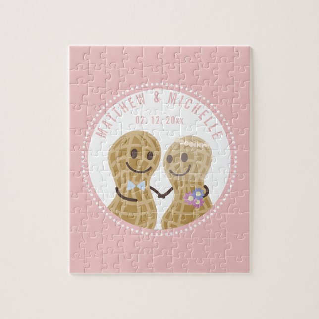 Funny I'm Nuts About You Happy Wedding Anniversary Jigsaw Puzzle (Vertical)