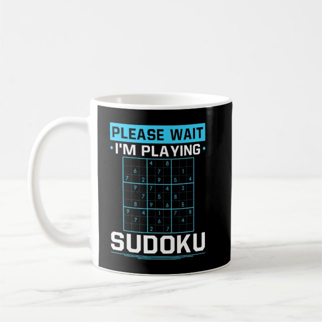 Funny Im Playing Sudoku Sudoku Player Puzzle Game  Coffee Mug (Left)