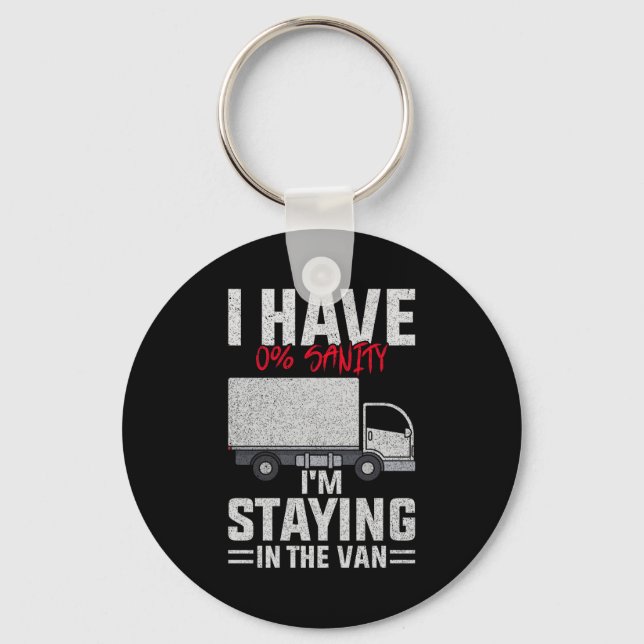 Funny I'm Staying In Tha Van Phasmophobia Man Wome Keychain (Front)