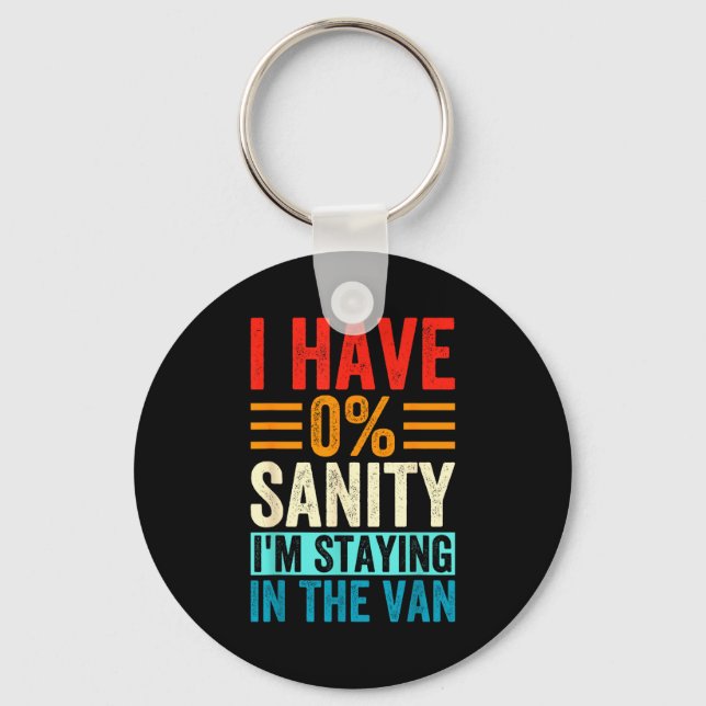Funny I'm Staying In Tha Van Phasmophobia Women Ma Keychain (Front)