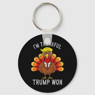 Funny I'm Thankful Trump Won Took America Back Tha Keychain