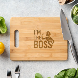 Funny "I'm The Boss" Engraved Cutting Board – Boss
