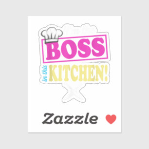 Funny Im The Boss In This Kitchen T-shirt Cooking Sticker