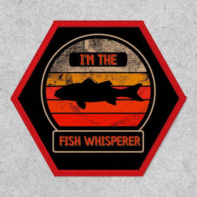 Funny I'm The Fish Whisperer Fishing Patch (Front)