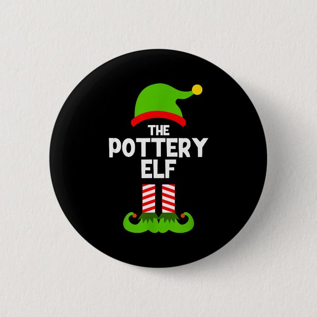 Funny I'm The Ttery Elf Christmas Xmas  Button (Front)