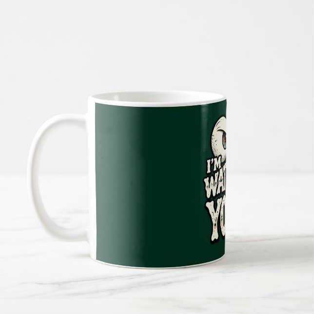 Funny "I'M WATCHING YOU" Retro Eyes Coffee Mug - O (Left)