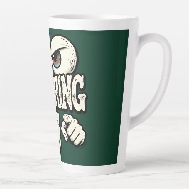 Funny "I'M WATCHING YOU" Retro Eyes Coffee Mug - O (Right)