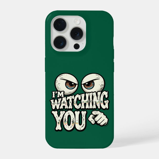 Funny "I'M WATCHING YOU" Retro Eyes Phone Case - D (Back)