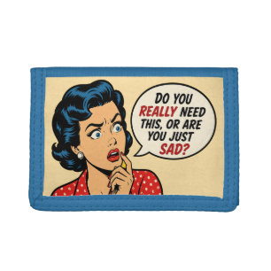 Funny Impulse Purchase Wallet Retro Pop Art Shop