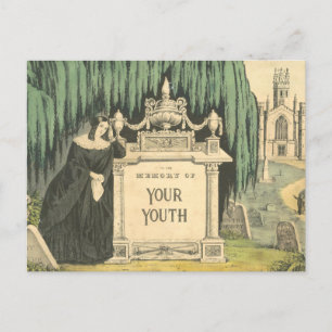Funny "In Memory of Your Youth" Birthday Postcard