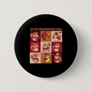 Funny In My Groundhog Era Football Happy Groundhog Button