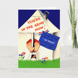 Funny in the Army Now Card