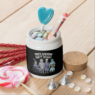 Funny Inclusion Isn't Scary Teacher Halloween 2024 Candy Jar