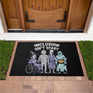 Funny Inclusion Isn't Scary Teacher Halloween 2024 Doormat