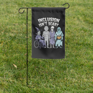 Funny Inclusion Isn't Scary Teacher Halloween 2024 Garden Flag
