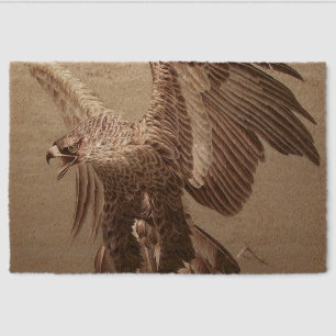 Funny Independence day Patriotic American Eagle Fiber Doormat