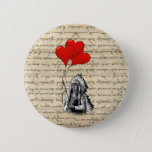 Funny Indian Chief And Heart Balloons Button at Zazzle