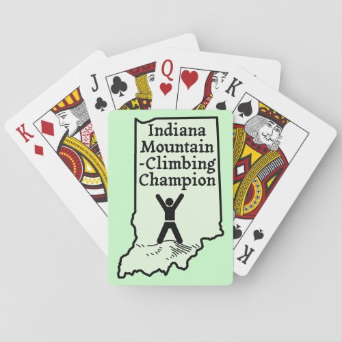 Funny Indiana Mountain Climbing Champion Poker Cards