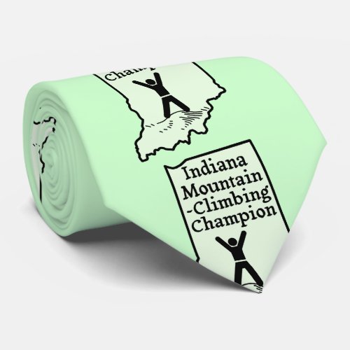 Funny Indiana Mountain Climbing Champion Tie