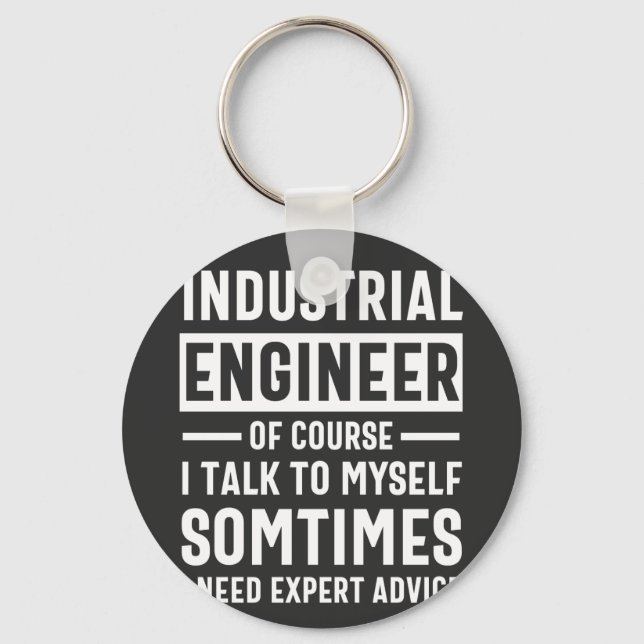Funny Industrial  Engineer Gift Keychain (Front)