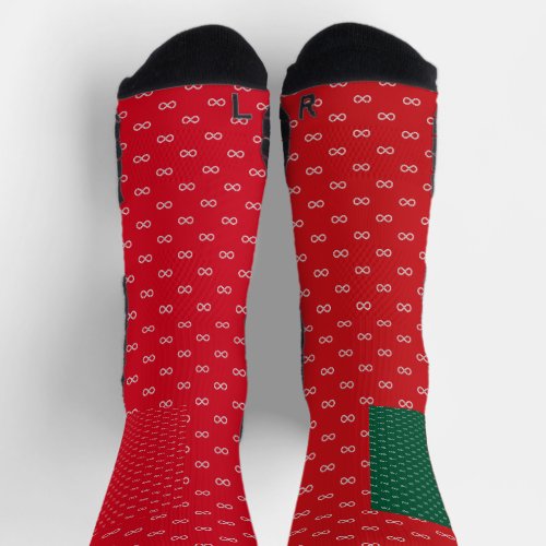 Funny Infinity Red  Black Unique Collection Socks