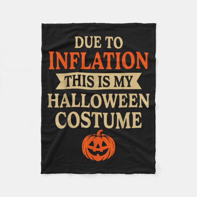 Funny Inflation Halloween Costume Couple Matching  Fleece Blanket (Front)