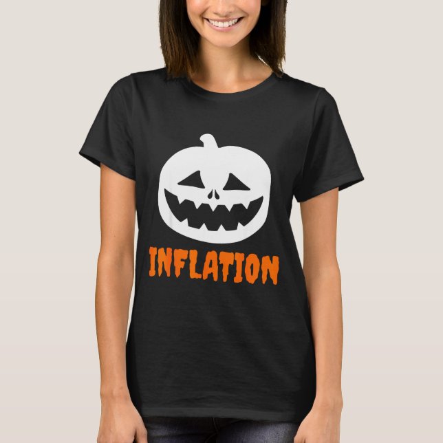 Funny Inflation Halloween Costume Couple Matching  T-Shirt (Front)