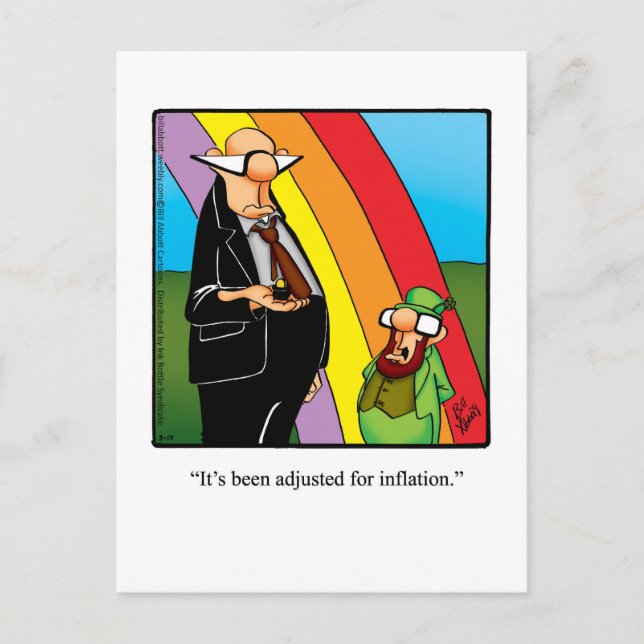 Funny Inflation Humor Postcard (Front)