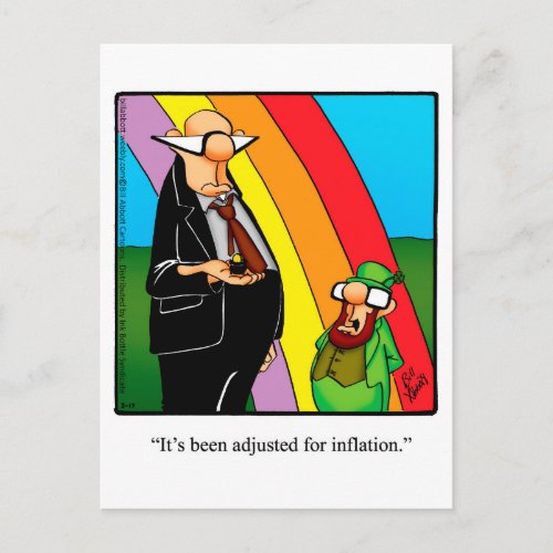 Funny Inflation Humor Postcard