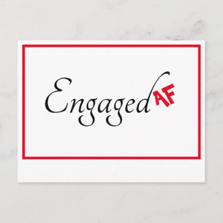 Funny Informal Engagement Announcement Postcard