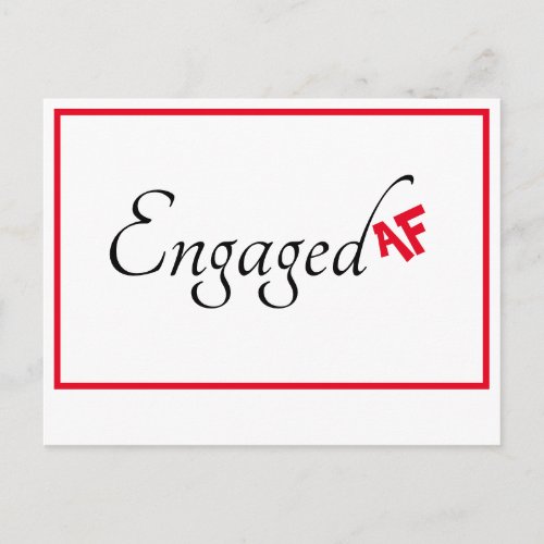 Funny Informal Engagement Announcement Postcard