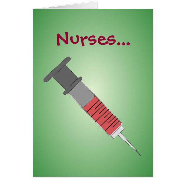 Funny  Injection Happy Nurses Week Thank You Card