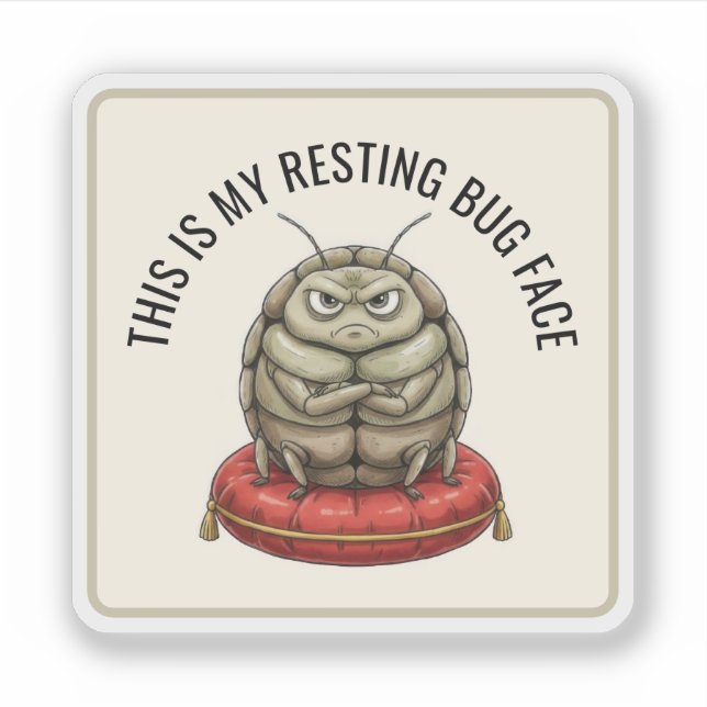 Funny Insect Bug Sticker (Front)