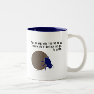 Funny insect mug - dung beetles