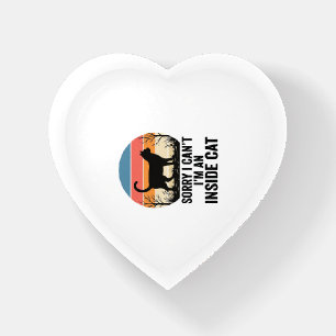 Funny Inside Cat Vintage Cat Lover Design_1 Paperweight