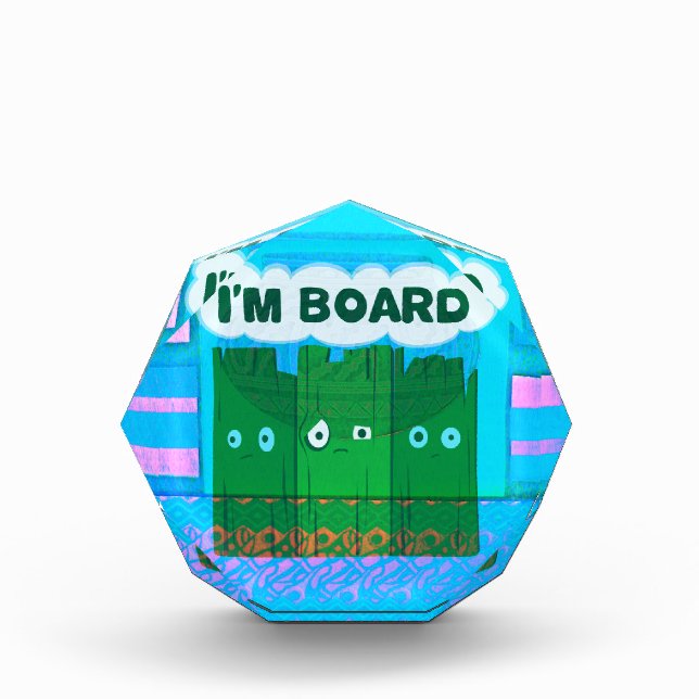 Funny Inspirational Graphic: I Am Bored Text Art Award (Front)