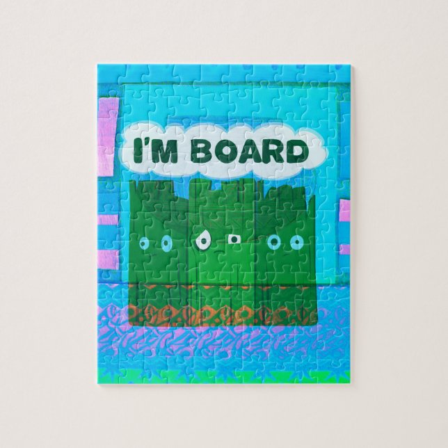 Funny Inspirational Graphic I Am bored Text Art Jigsaw Puzzle (Vertical)