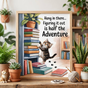 Funny Inspirational Hang In There Cat Acrylic Sign