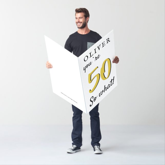 Funny Inspirational Jumbo Giant 50th Birthday Card (In Situ)