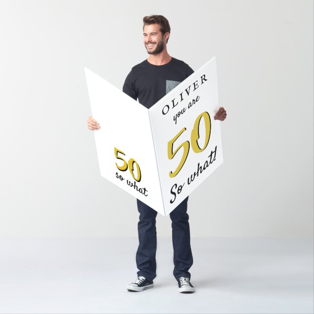 Funny Inspirational Jumbo Giant 50th Birthday Card (In Situ)