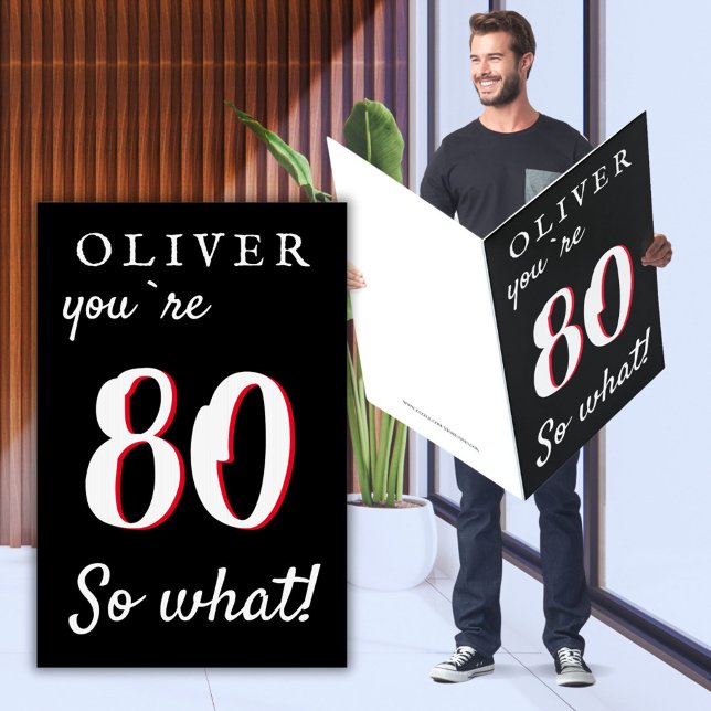Funny Inspirational Jumbo Giant 80th Birthday Card (Creator Uploaded)