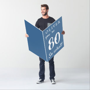 Funny Inspirational Jumbo Giant 80th Birthday Card