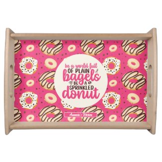 Funny Inspirational Quote Sprinkled Donut Pattern