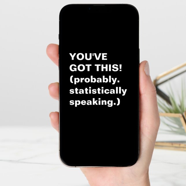 Funny Inspirational Sassy Quote Black White Card (Front Digital)