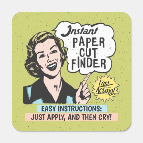 Funny Instant Paper Cut Finder Retro Humor Hand Sanitizer Packet