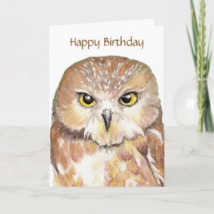 Funny Insult Owl Birthday Card
