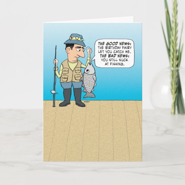 Funny Insulting Fish Birthday Card (Front)
