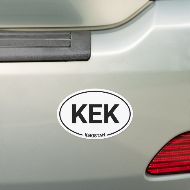 Funny International KEK Oval Car Magnet (In Situ)