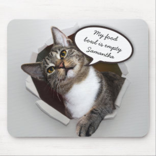Funny Interrupting Cat Personalised Mouse Pad
